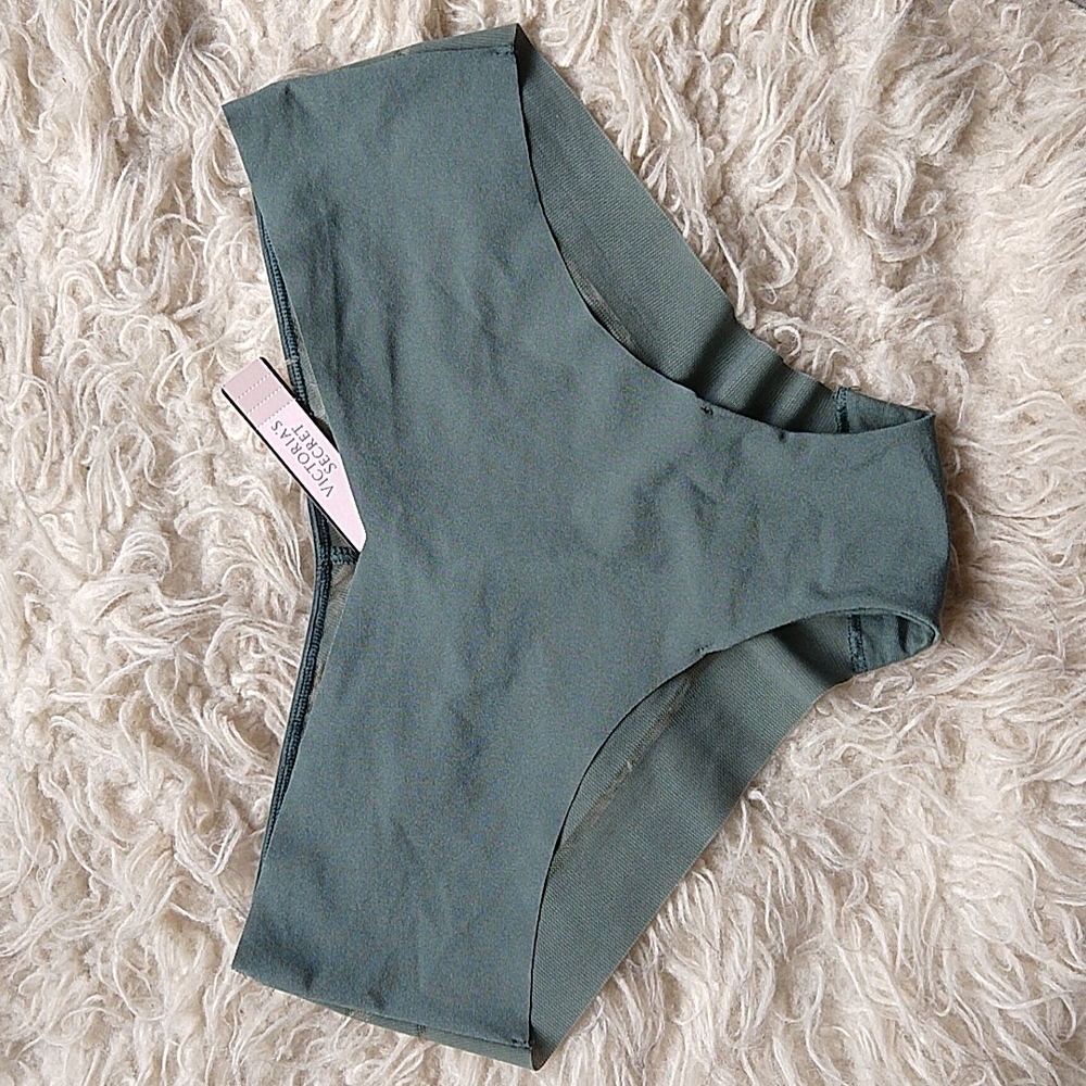 Victoria's Secret Sheer Bottom Olive Green Underwear S NWT
